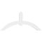 Ekena Millwork Archdale Architectural Grade PVC Gable Bracket, 48"W x 22"H x 4"D x 4"F, 11/12 Pitch GBP048X22X0404ARC00 - alternate 2